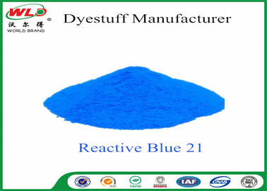Bleu réactif 21 de WGE C I de bleu de turquoise de colorant non toxique fait sur commande de tissu