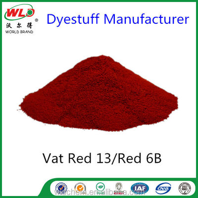 100% Purity High Fastness C.I.Vat Red 13 Red 6B Vat Dye for Cotton Fabric by Leading Manufacturer with Over 20 Years Experience